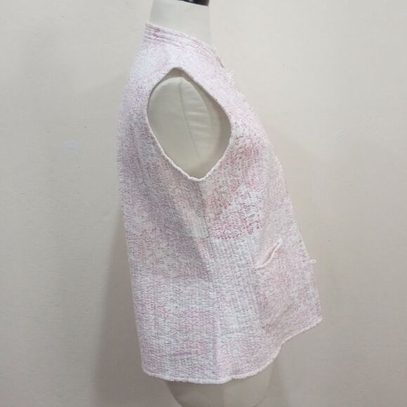 Vintage Handmade Quilted Cotton Reversible Vest - L - Picture 7 of 11